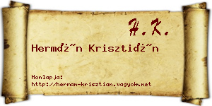 Hermán Krisztián névjegykártya